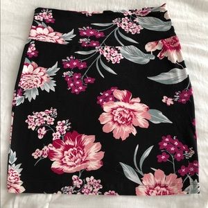 Floral Spandex Skirt